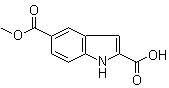 structure of CAS# 681288-76-6, 1H-Indole-2,5-dicarboxylic acid 5-methyl ester