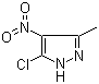 5-氯-3-甲基-4-硝基-1H-吡唑分子结构 (CAS 6814-58-0)