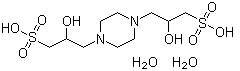 structure of CAS# 68189-43-5, 哌嗪-N,N'-双(2-羟基丙烷磺酸)