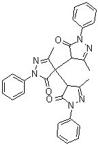 5,5',5''-三甲基-2,2',2''-三苯基-[4,4':4',4''-三联-4H-吡唑]-3,3',3''(2H,2'H,2''H)-三酮分子结构 (CAS 68195-63-1)