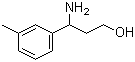 structure of CAS# 68208-22-0, 3-Amino-3-(3-methylphenyl)propan-1-ol