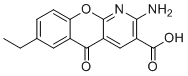CAS 登录号：68302-51-2, 2-氨基-7-乙基-5-氧代-5H-[1]苯并吡喃并[2,3-b]吡啶-3-羧酸