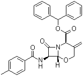 structure of CAS# 68313-81-5, (2R,6R,7R)-3-亚甲基-7-[(4-甲基苯甲酰)氨基]-8-氧代-5-氧杂-1-氮杂双环[4.2.0]辛烷-2-羧酸二苯甲基酯