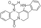 CAS # 68353-23-1, 14-Formyldihydrorutecarpine, 7,8,13,13b-Tetrahydro-5-oxoindolo[2',3':3,4]pyrido[2,1-b]quinazoline-14(5H)-carboxaldehyde