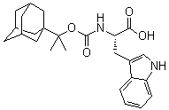 N-[(1-甲基-1-金刚烷-1-基乙氧基)羰基]-L-色氨酸分子结构 (CAS 68388-91-0)