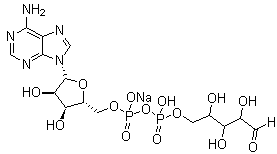 腺苷 5'-二磷酸核糖钠分子结构 (CAS 68414-18-6)
