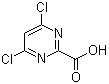 structure of CAS# 684220-30-2, 4,6-Dichloro-2-pyrimidinecarboxylic acid