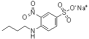 4-(丁基氨基)-3-硝基苯磺酸单钠盐分子结构 (CAS 68502-34-1)