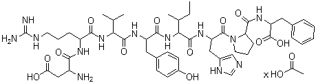 CAS 登录号：68521-88-0, 血管紧张素 II 醋酸盐