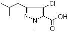 4-氯-3-异丁基-1-甲基吡唑-5-甲酸分子结构 (CAS 685513-49-9)
