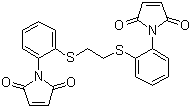 CAS # 68555-54-4, 1,1'-(Ethylenebis(thio-2,1-phenylene))bis-1H-pyrrole-2,5-dione, 1,2-Ethylenebis((2-maleimidophenyl)thio ether)