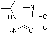 3-(异丙基氨基)氮杂环丁烷-3-甲酰胺二盐酸盐分子结构 (CAS 686344-57-0)