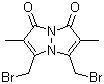 3,5-双溴甲基-2,6-二甲基吡唑并[1,2-a]吡唑-1,7-二酮分子结构 (CAS 68654-25-1)
