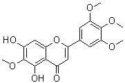 structure of CAS# 68710-17-8, 5,7-二羟基-6-甲氧基-2-(3,4,5-三甲氧基苯基)-4H-1-苯并吡喃-4-酮