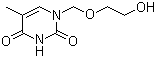 structure of CAS# 68724-11-8, 1-(2-羟基乙氧基)甲基-5-甲基尿嘧啶