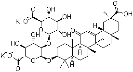 structure of CAS# 68797-35-3, 甘草酸二钾盐