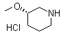 structure of CAS# 688809-96-3, (S)-3-Methoxypiperidine hydrochloride