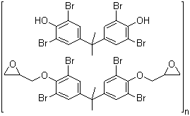 溴化环氧树脂分子结构 (CAS 68928-70-1)