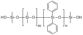 structure of CAS# 68951-93-9, 羟基封端的二甲基硅氧烷和二苯基硅氧烷的多聚物