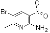 structure of CAS# 68957-50-6, 5-Bromo-6-methyl-3-nitro-2-pyridinamine