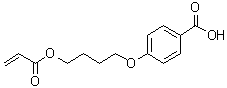 4-(4-丙烯酰氧基丁基氧基)苯甲酸分子结构 (CAS 69260-42-0)