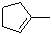 structure of CAS# 693-89-0, 1-甲基环戊烯