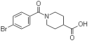 structure of CAS# 693237-87-5, 1-(4-Bromobenzoyl)-4-piperidinecarboxylic acid