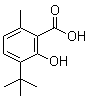 structure of CAS# 6934-03-8, 3-(叔丁基)-2-羟基-6-甲基苯甲酸