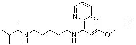 CAS 登录号：6935-39-3, N-(1,2-二甲基丙基)-N'-(6-甲氧基-8-喹啉基)-1,5-戊烷二胺单氢溴酸盐