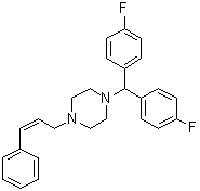 1-[二(4-氟苯基)甲基]-4-[(2Z)-3-苯基-2-丙烯-1-基]哌嗪分子结构 (CAS 693765-11-6)