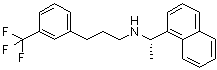 structure of CAS# 694495-47-1, (alphaS)-alpha-Methyl-N-[3-[3-(trifluoromethyl)phenyl]propyl]-1-naphthalenemethanamine