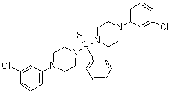 CAS 登录号：6945-64-8, 1,1'-(苯基硫代膦酰亚基)二[4-(3-氯苯基)哌嗪]