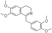 CAS # 6957-27-3, 3,4-Dihydropapaverine, 1-[(3,4-Dimethoxyphenyl)methyl]-3,4-dihydro-6,7-dimethoxyisoquinoline