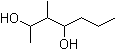 structure of CAS# 6964-04-1, 3-Methyl-2,4-heptanediol