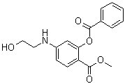 CAS # 6964-98-3, 2-(Benzoyloxy)-4-[(2-hydroxyethyl)amino]benzoic acid methyl ester, NSC 67056