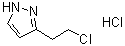 3-(2-氯乙基)-1H-吡唑单盐酸盐分子结构 (CAS 69658-98-6)