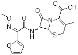 CAS # 69822-88-4, (6R,7R)-7-[[(2Z)-2-(2-Furanyl)-2-(methoxyimino)acetyl]amino]-3-methyl-8-oxo-5-thia-1-azabicyclo[4.2.0]oct-2-ene-2-carboxylic acid
