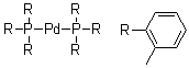 structure of CAS# 69861-71-8, Bis[tris(2-methylphenyl)phosphine]palladium