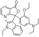 structure of CAS# 69898-40-4, 3-(1-乙基-2-甲基吲哚-3-基)-3-(2-乙氧基-4-二乙基氨基苯基)-4-氮杂苯酞