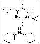structure of CAS# 69912-63-6, N-[(1,1-二甲基乙氧基)羰基]-O-甲基-L-丝氨酸与 N-环己基环己胺的化合物