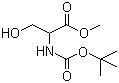 structure of CAS# 69942-12-7, N-Boc-DL-serine methyl ester