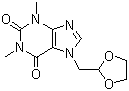 structure of CAS# 69975-86-6, Doxofylline