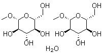structure of CAS# 7000-27-3, 甲基 beta-D-吡喃葡萄糖苷半水合物