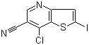 structure of CAS# 700844-17-3, 7-氯-2-碘噻吩并[3,2-b]吡啶-6-甲腈