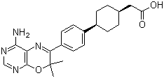 CAS # 701234-65-3, cis-4-[4-(4-Amino-7,7-dimethyl-7H-pyrimido[4,5-b][1,4]oxazin-6-yl)phenyl]cyclohexaneacetic acid