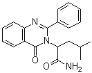 CAS # 70203-76-8, alpha-(2-Methylpropyl)-4-oxo-2-phenyl-3(4H)-quinazolineacetamide