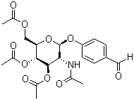 对甲酰基苯基 2-乙酰氨基-3,4,6-O-三乙酰基-2-脱氧-beta-D-吡喃葡萄糖苷分子结构 (CAS 70622-68-3)