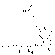 CAS # 70667-26-4, Ronoprost, (1R,2R,3R)-3-Hydroxy-2-[(1E,3S,5S)-3-hydroxy-5-methyl-1-nonen-1-yl]-epsilon,5-dioxo-cyclopentaneheptanoic acid methyl ester, Alloca, ONO 1308, OU 1308