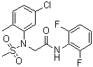 2-[(5-氯-2-甲基苯基)(甲基磺酰基)氨基]-N-(2,6-二氟苯基)乙酰胺分子结构 (CAS 708219-39-0)