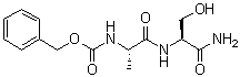 structure of CAS# 70874-14-5, N-Carbobenzoxy-L-alanyl-L-serinamide
